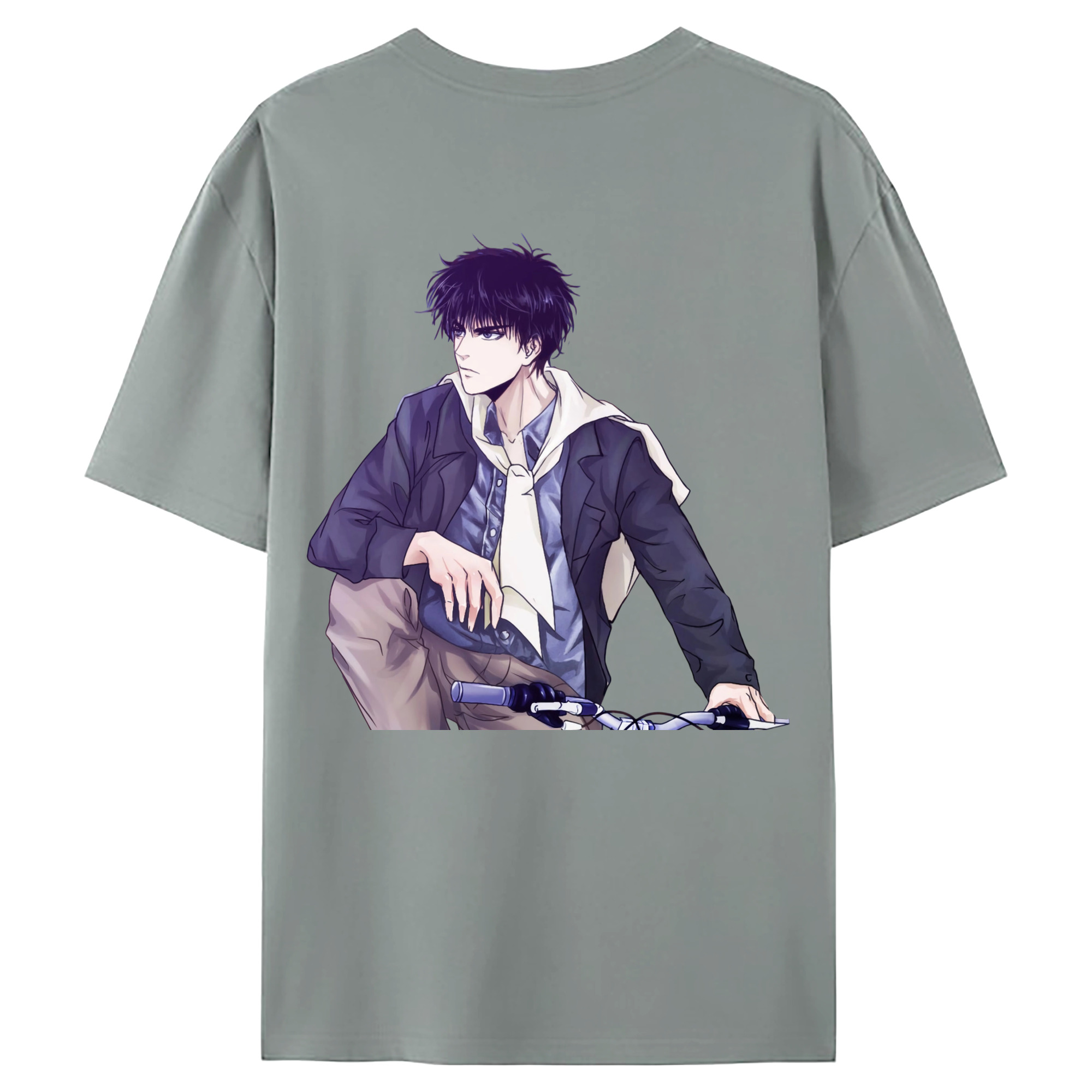 （画像用） SLAM DUNK／スラムダンク 綿100％ メンズ半袖Tシャツ（バックプリント） 通気性